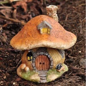 Top Collection 4196 Mushroom Fairy House Figurine, NIB
